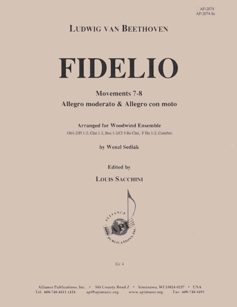 Fidelio - Mvts 7-8 - Set - Ww Ens 9